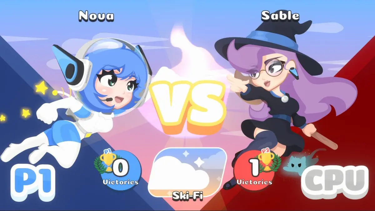Arte oficial de Bumper Bout mostrando mesas de pinball lado a lado em partida competitiva