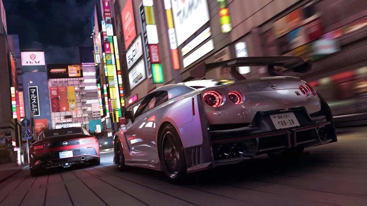 Carro correndo por estrada de campo no Japão em arte oficial de Forza Horizon 6