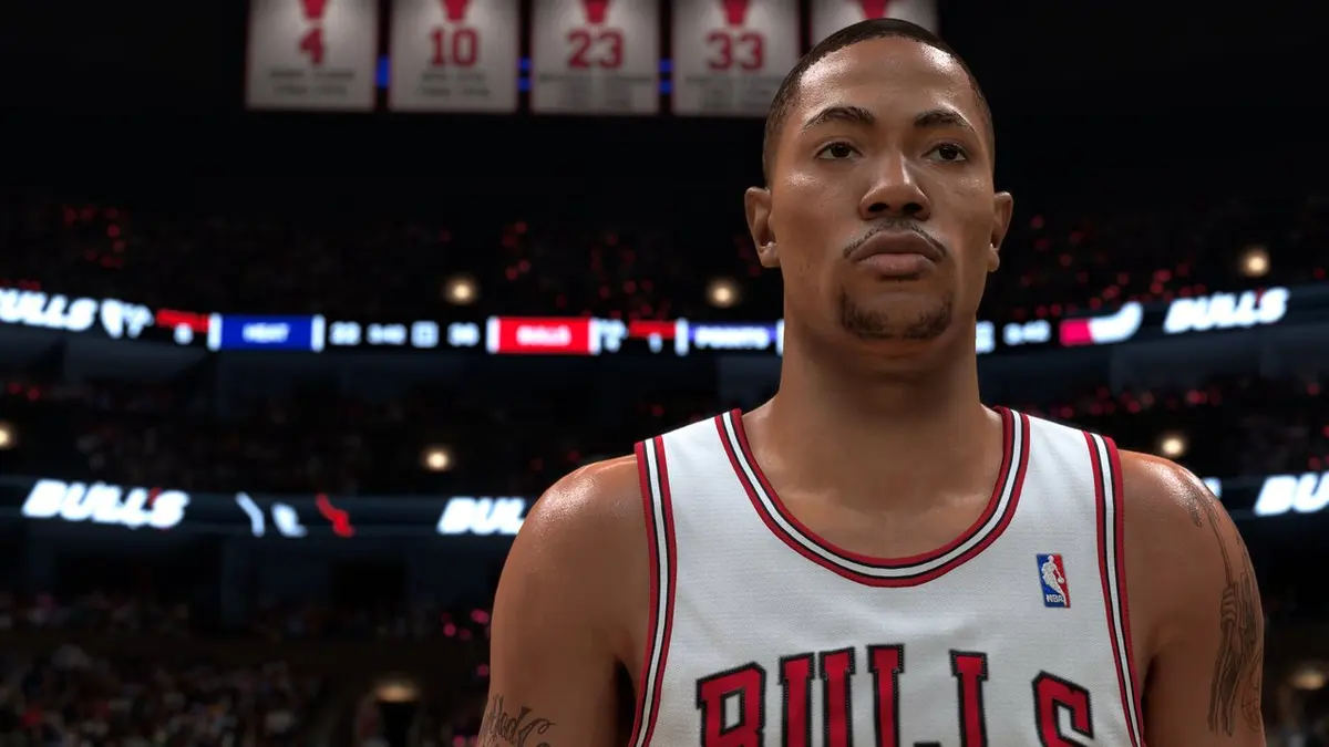 Imagem oficial de NBA 2K27 com jogadores em quadra